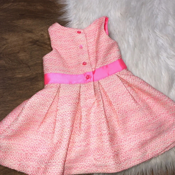 Cherokee Little Girls 18 Months Pretty Pink Tweed Style Dress - Picture 3 of 5